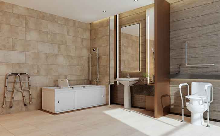 Pose de résine antidérapante sur sol de salle de bain